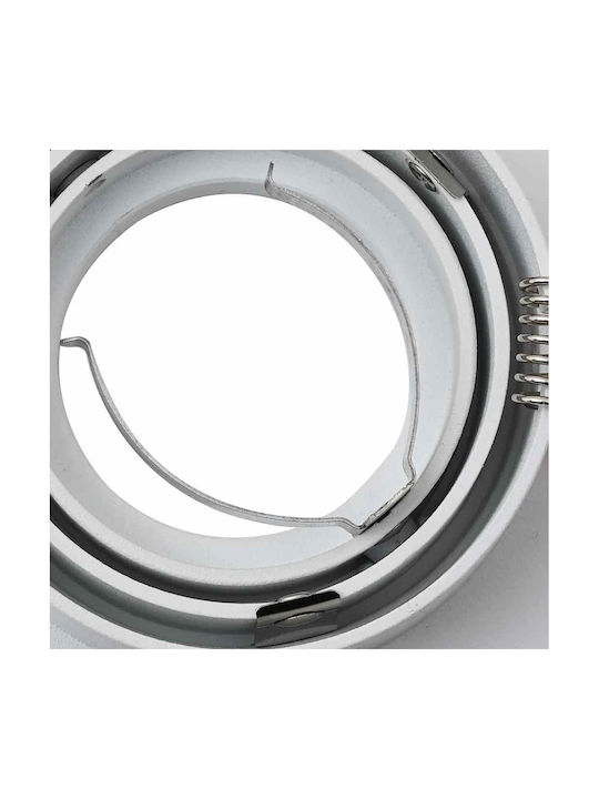 vidaXL Metal Recessed Spot White 9x9 cm 12 pcs