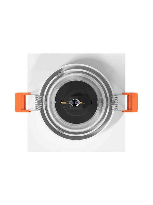 vidaXL Metal Recessed Spot White 9x9 cm 12 pcs