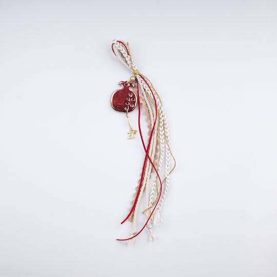 Philio Handmade Hanging Pomegranate Lucky Charm Red Ceramic 2027 35cm Philio Handmade Hanging Pomegranate Lucky Charm Red Ceramic 2027 35cm