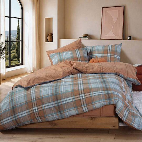 Nef-Nef Homeware Resten Super-Double Bed Sheet Set 240x260 cm Camel (4 pcs)