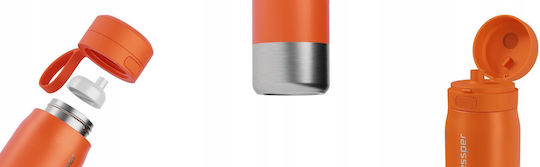 Wessper Sticlă De Apă Metalică Cu Capac Șurub Gri 700ml