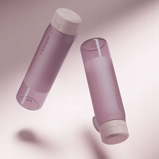 Wessper Sticlă de Apă din Plastic cu Capac Filetat Roz 1000 ml
