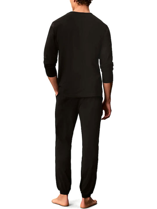 Calvin Klein Χειμερινή Ανδρική Πιτζάμα Μαυρο Calvin Klein Χειμερινή Ανδρική Πιτζάμα Μαυρο