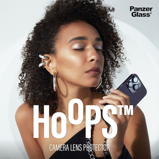 PanzerGlass Hoops Kameraschutz Gehärtetes Glas Black für das iPhone 16, iPhone 16 Plus