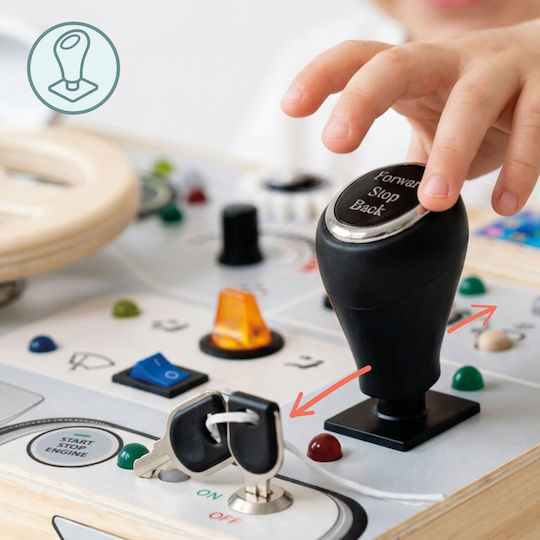 Wooden Steering Wheel with Music, Lights and Sounds