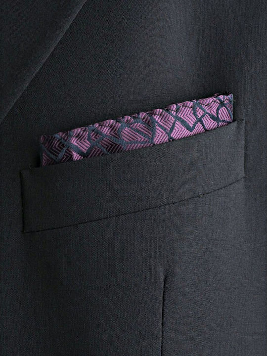 Men's Purple Silk Pocket Square SN-1004_H