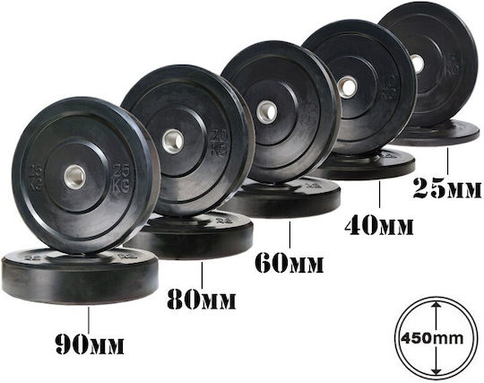 Optimum Bumper Plate Olympic Type Rubber 1 x 15kg Φ50mm