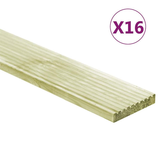 vidaXL Дъски за градинска настилка от дърво 100x14.5 см, 16 бр.