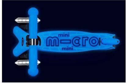 Scuter Copii Deluxe 3 Roți Cu Iluminare LED Pentru 2-5 Ani Albastru Arctic
