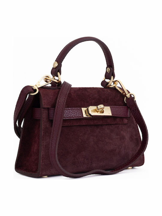 Lederne Damen-Flap-Tasche Elephant