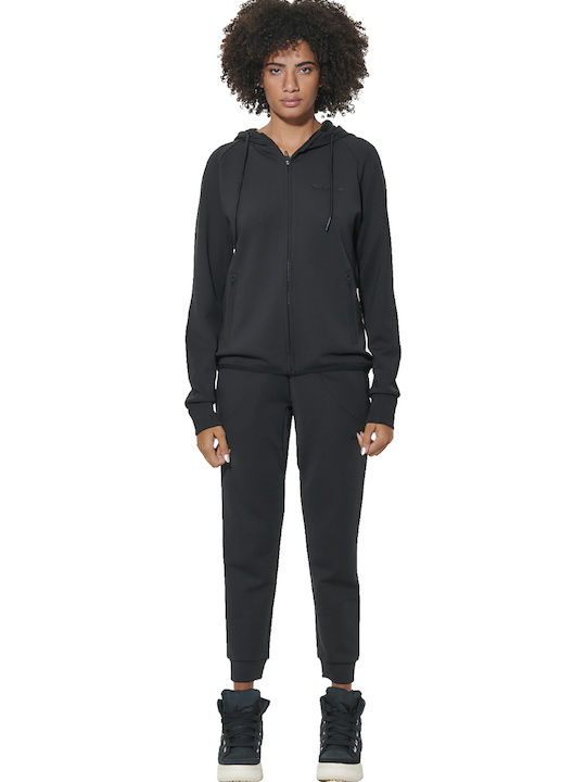 Fleece Γυναικεία Ζακέτα Black