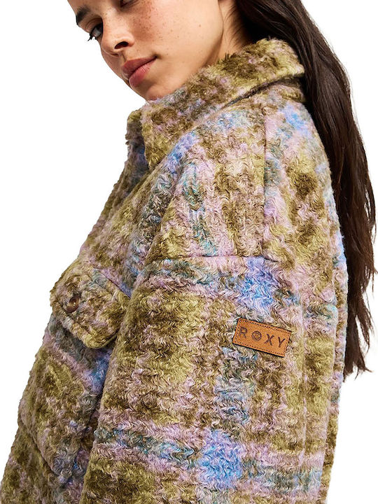 Above Fleece Γυναικεία Ζακέτα με Κουμπιά Πράσινη