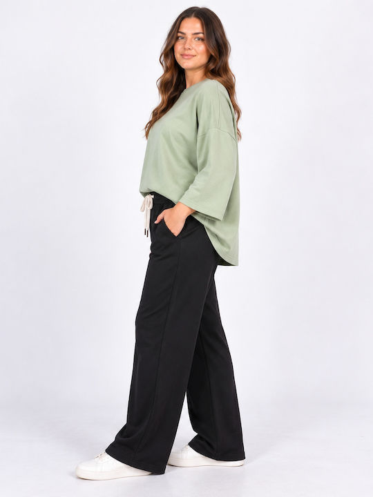 Pantaloni De Trening Cu Elastic Negri
