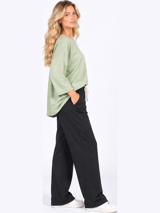 Pantaloni De Trening Cu Elastic Negri