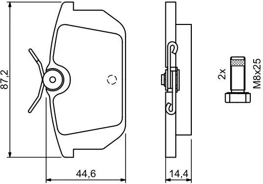 Brake Pad Set Disc Brake Bosch 0 986 491 030