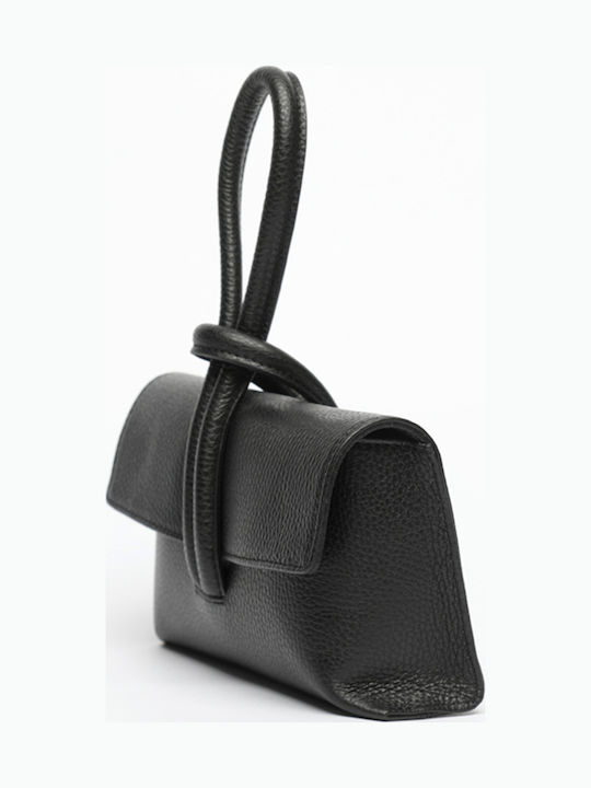 Leather Women's Flap Bag Silver