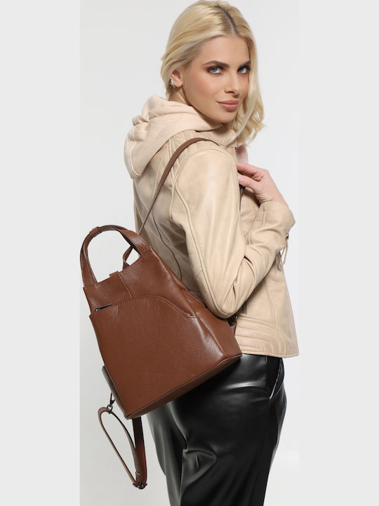 Grüne Damenhandtasche aus Leder