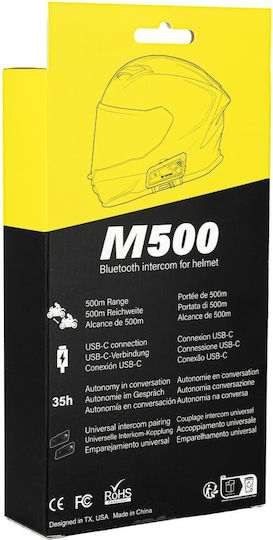 Myra M500 Διπλή Ενδοεπικοινωνία για Κράνος Μηχανής με Bluetooth