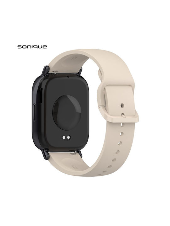 Λουράκι Σιλικόνης Soft Band Sonique Xiaomi Redmi Watch 5 Active Redmi Watch 5 Lite Μπεζ