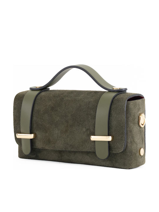 Leather Women's Flap Bag Olive