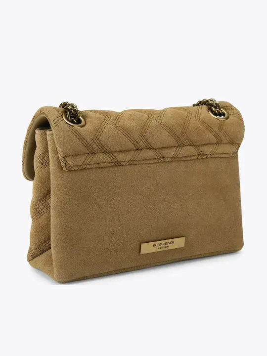Kensington Leather Women's Flap Bag Tan Leather