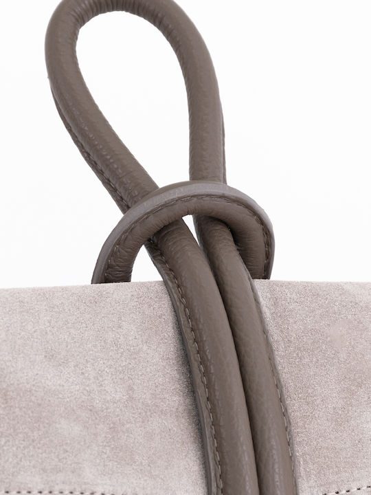 Olivgrüne Damen-Flap-Tasche aus Leder