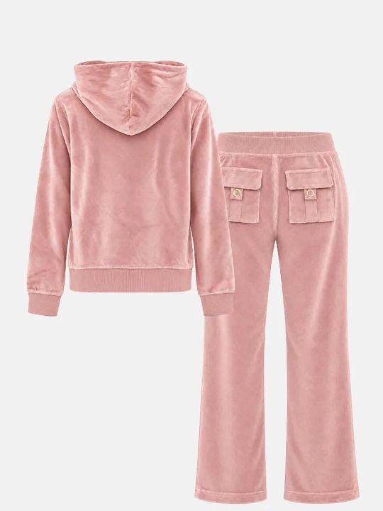 Детски комплект анцуг със суитшърт с цип Milenium Pink