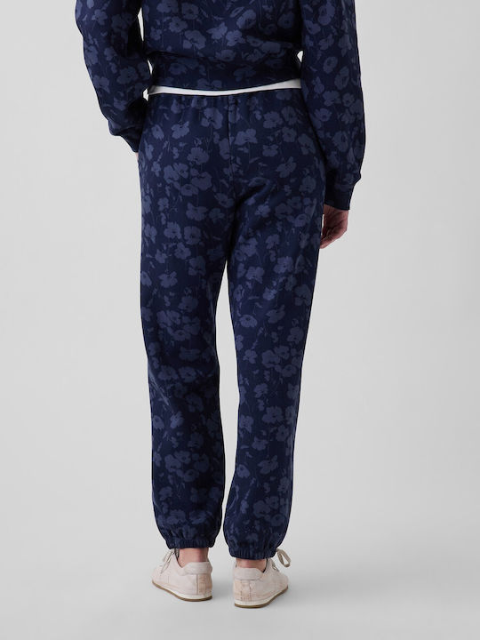 Jogginghose mit Bündchen Fleece Blue Floral