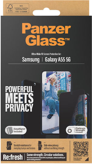 Panzerglass Privacy Screen Protector Samsung A55 5g Ultra-wide Fit