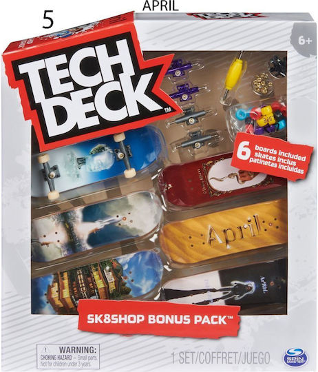 Spin Master Sk8 Shop Bonus Pack TechDeck за 6+ Години (Различни Видове) 1 Бр