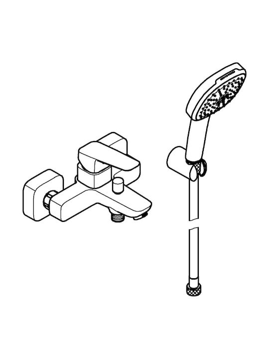 Grohe Amestecare Baterie Cadă Set complet Neagră