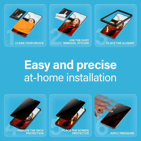 PanzerGlass Privacy-Displayschutzfolie für Samsung Galaxy S24/S25 Ultra-Wide Fit