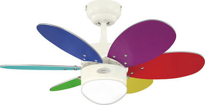 Westinghouse Turbo II 30" 78673 Ceiling Fan 76cm with Light Multicolour