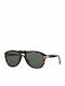 Persol Unisex Sunglasses with Brown Tartaruga Plastic Frame and Green Lens PO0649S 24/31