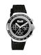 Dolce & Gabbana Herrenuhr 45mm Chronograph Batterie mit Schwarz Kautschukarmband
