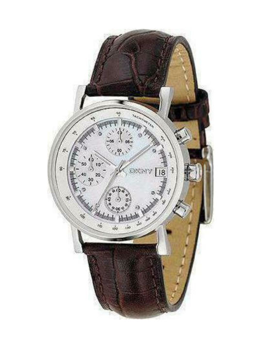 DKNY Watch with Brown Leather Strap