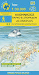 Αλόννησος, Harta turului și a drumețiilor