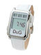 Dolce & Gabbana Digital Watch Chronograph with White Leather Strap