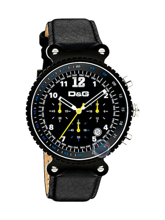 Dolce & Gabbana Rythm Uhr Batterie mit Lederarmband Dolce & Gabbana Rythm Uhr Batterie mit Lederarmband