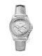 Guess W11013L1 Watch with Silver Leather Strap W11013L1