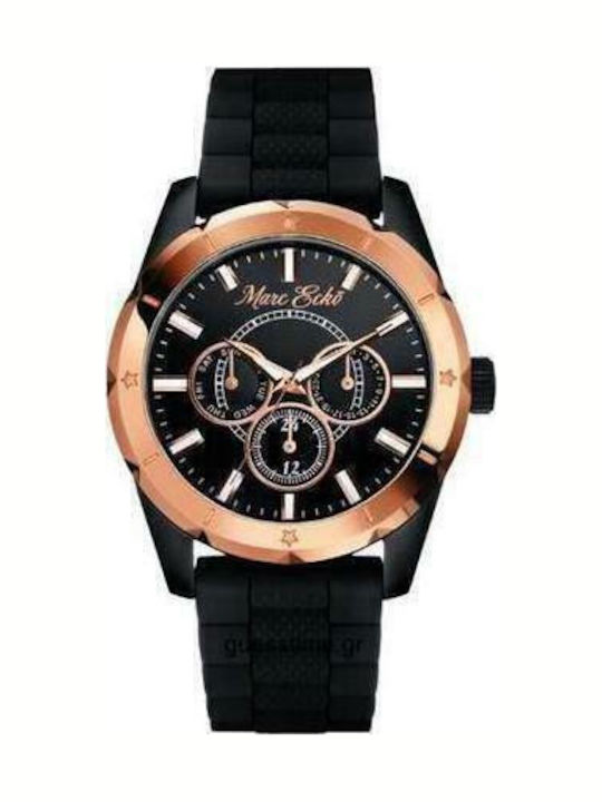 Marc Ecko Women's Watch Chronograph with Black Rubber Strap