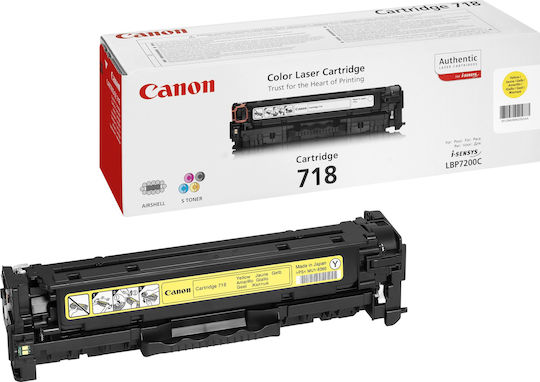 Canon 718 Original Toner Laser Printer Galben 2900 Pagini (2659B002)