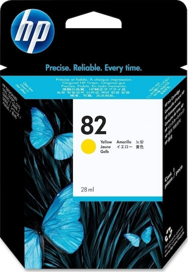 HP 82 Original InkJet Printer Ink Yellow (CH568A)