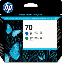 HP 70 Original Pack of 2 InkJet Printer Inks Red / Green (C9408A)