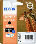 Epson T0711H Original Pack of 2 InkJet Printer Inks Black (C13T07114H10 C13T07114H20)