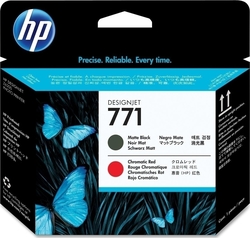 HP 771 Πακέτο 2 Μελανιών Εκτυπωτή InkJet Matte Μαύρο / Κόκκινο (CE017A)