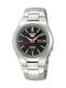 Seiko 5 Herrenuhr 37mm Automatisch mit Silber Metallarmband