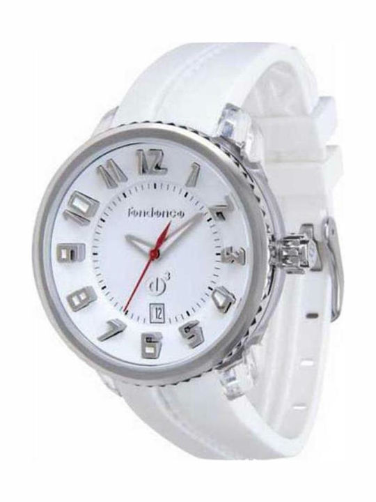 Tendence Women's Watch with White Rubber Strap