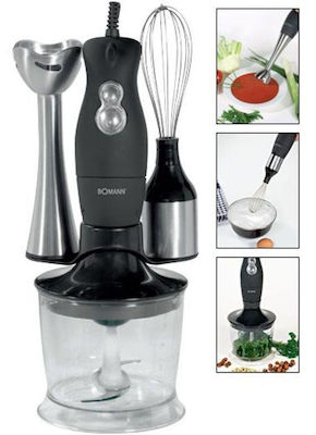 Bomann SMS 349 Hand Blender with Stainless Rod 200W Black