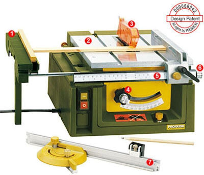 Proxxon Bench Saw 200W, Cutting Disc Diameter 80mm & Cutting Speed 7000rpm 2707010